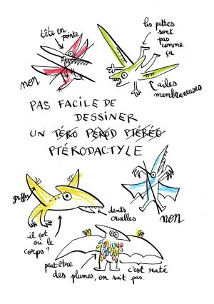 Pas facile de dessiner un ptérodactyle
